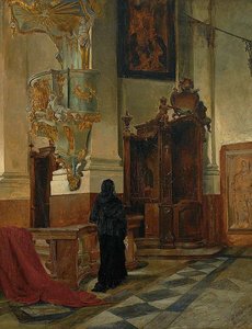 Baroque Church Interior by Hans Eduard von Berlepsch Valendas
